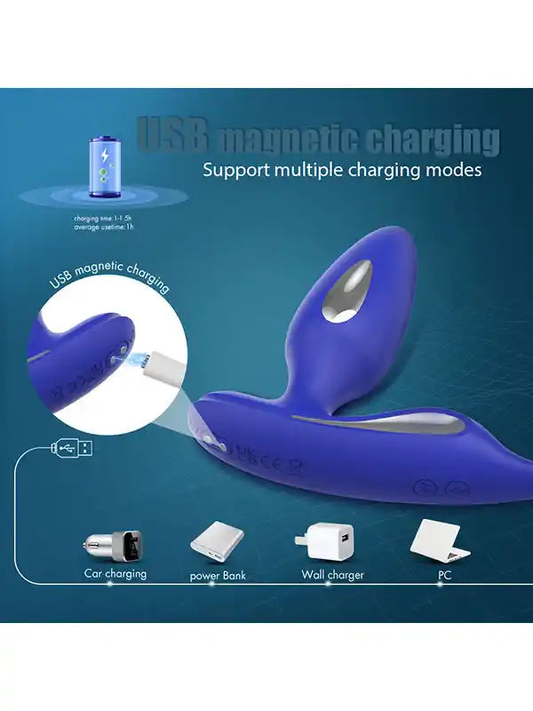 Penis Halkalı Prostat ve Elektro Şok Özellikli Anal Vibratör